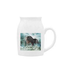 The wonderful couple horses Milk Cup (Small) 300ml