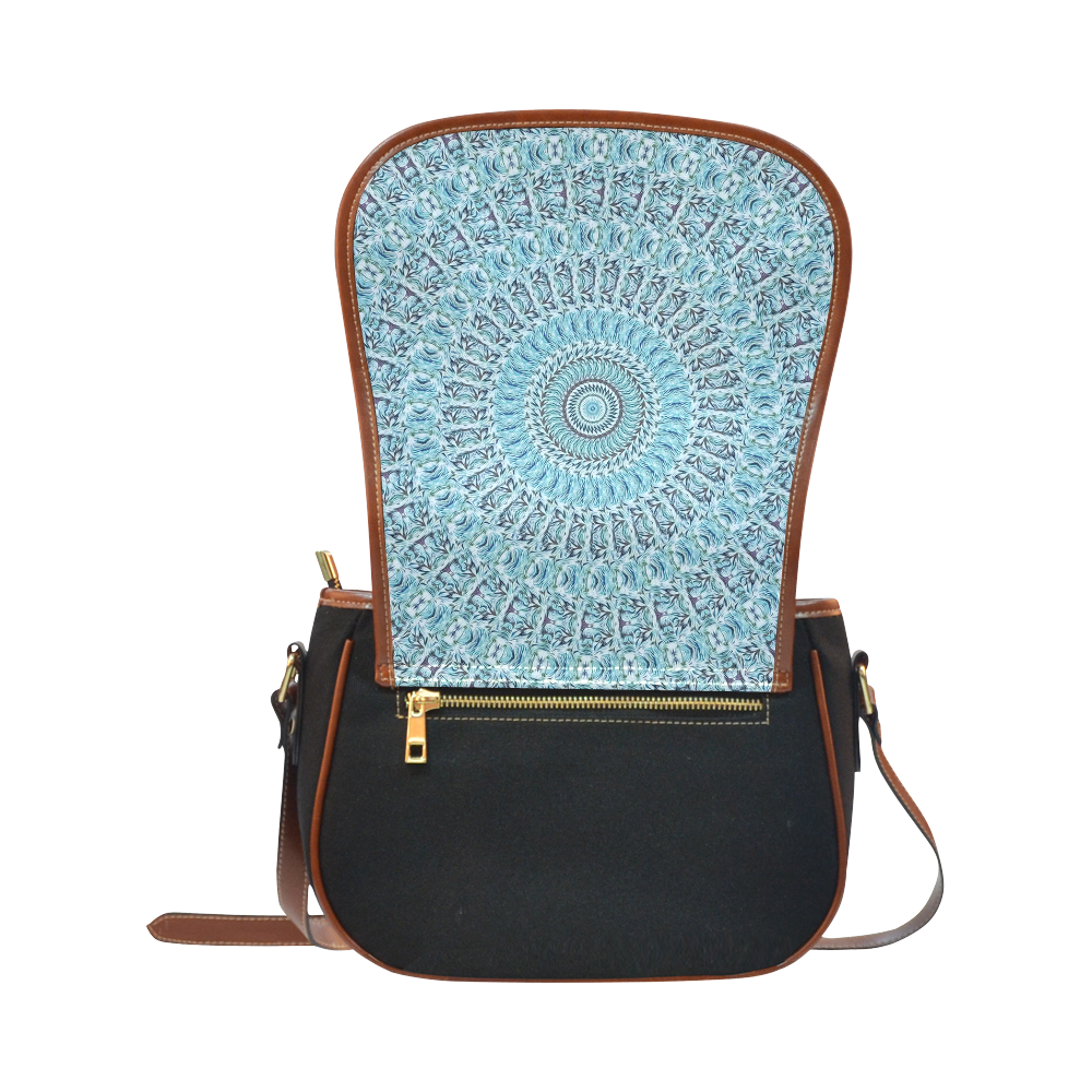 Batik Maharani #1 Saddle Bag/Small (Model 1649)(Flap Customization)