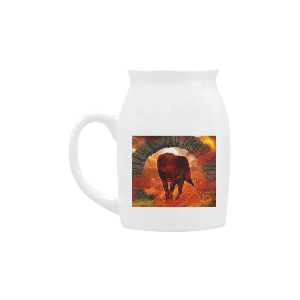 Awesome wolf in the night Milk Cup (Small) 300ml