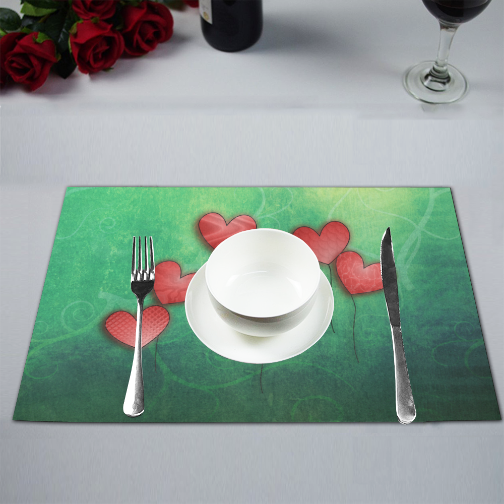 flying hearts Placemat 12''x18''