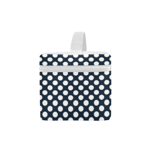 White Dots Cosmetic Bag/Large (Model 1658)