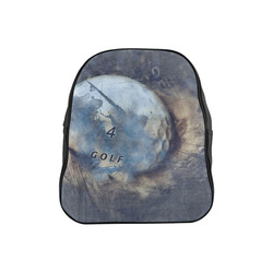 Abstract grunge golf ball School Backpack (Model 1601)(Small)