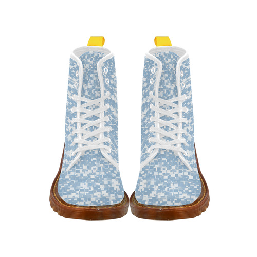 Airy Blue Pixels Martin Boots For Women Model 1203H