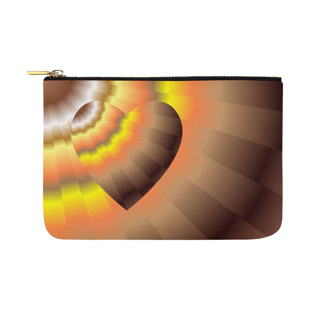 Autumn Sunset Rays Love Heart Carry-All Pouch 12.5''x8.5''