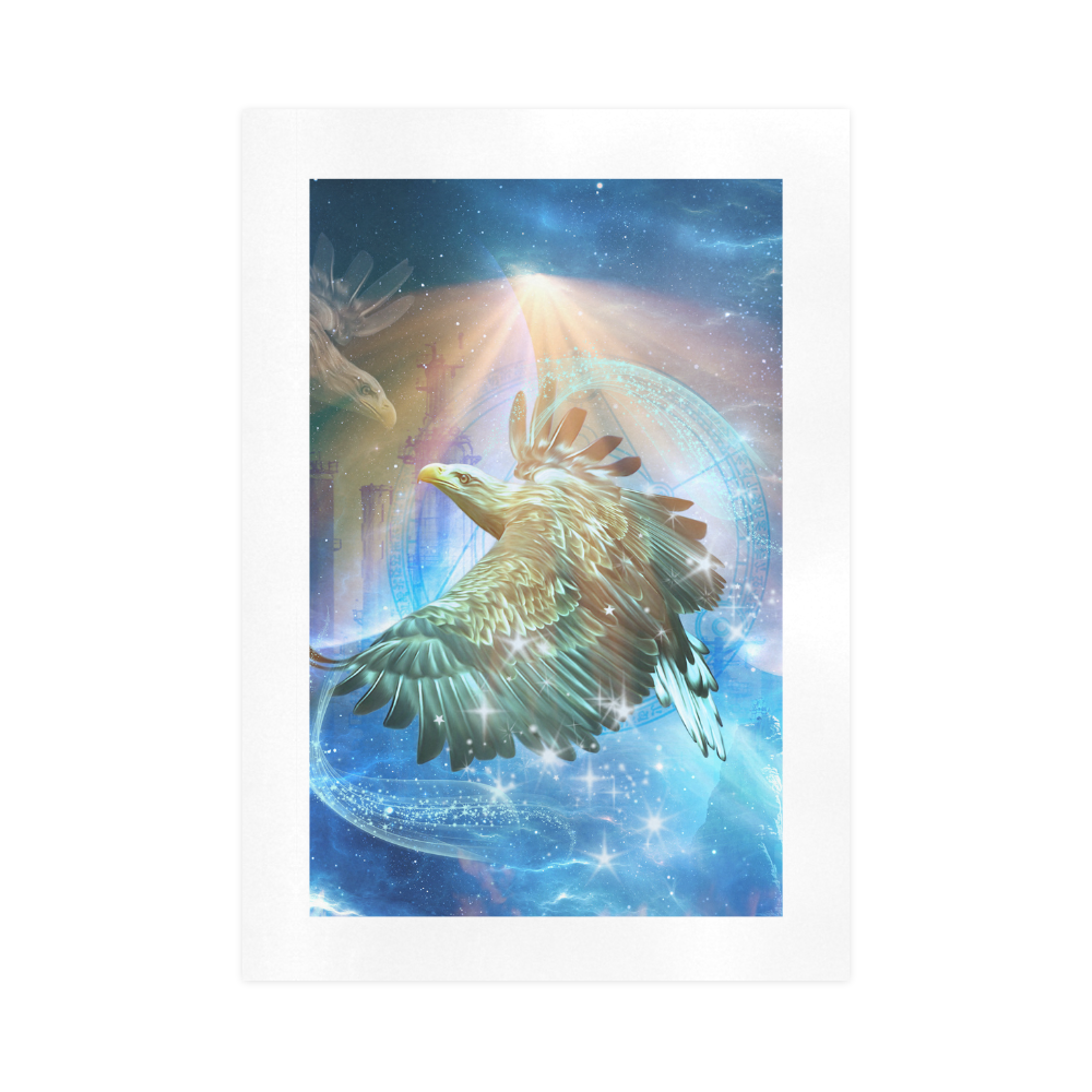 Wonderful eagle in the universe Art Print 16‘’x23‘’