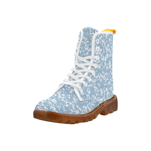 Airy Blue Pixels Martin Boots For Women Model 1203H