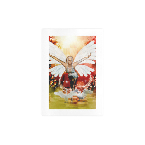 Fairy with swan Art Print 7‘’x10‘’