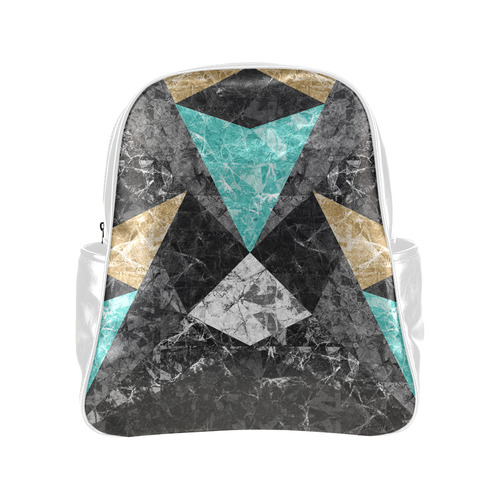 Marble Geometric Background G430 Multi-Pockets Backpack (Model 1636)