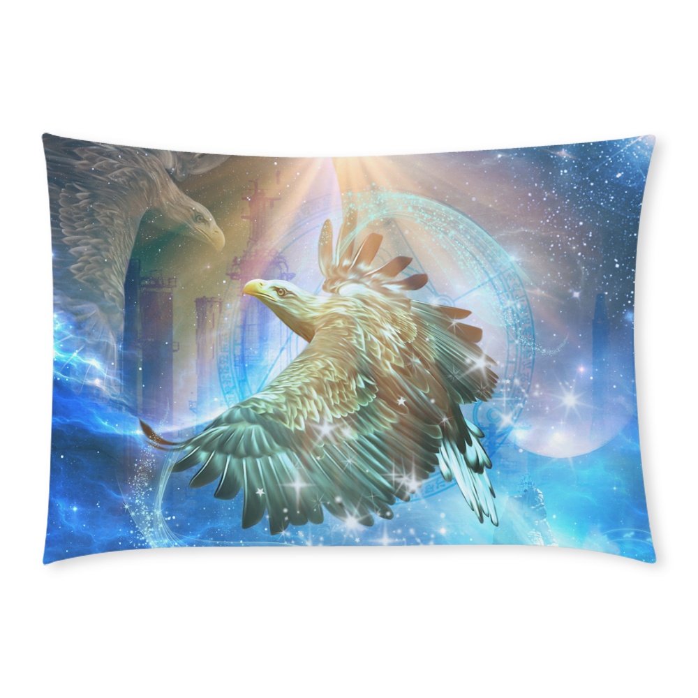 Wonderful eagle in the universe Custom Rectangle Pillow Case 20x30 (One Side)
