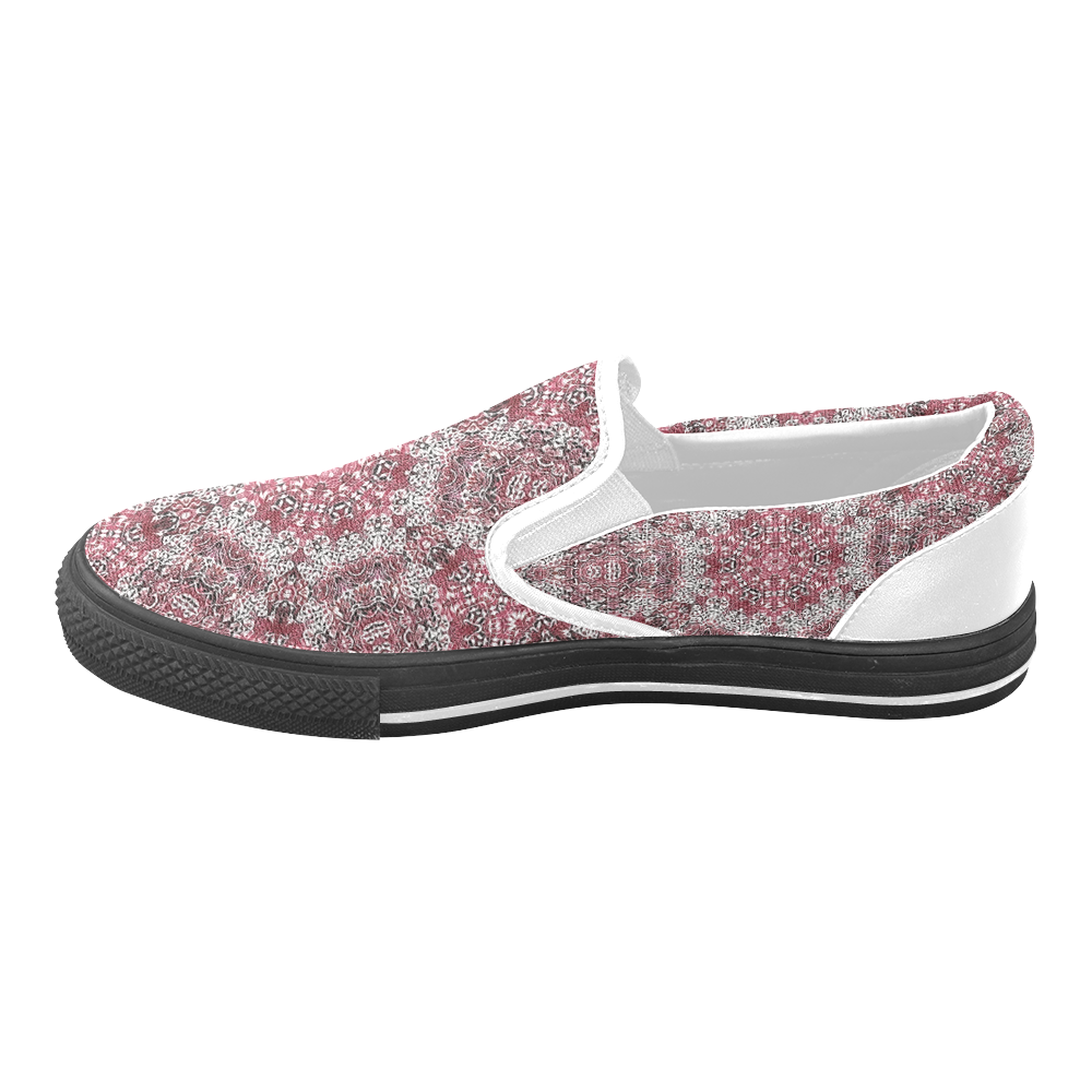 Batik Maharani #5A - Jera Nour Women's Unusual Slip-on Canvas Shoes (Model 019)