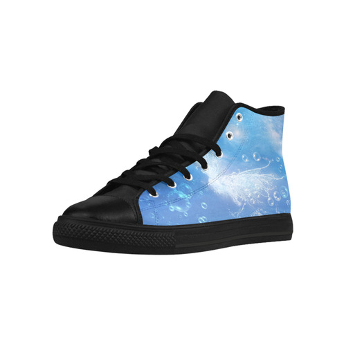 The water bird over the sea Aquila High Top Microfiber Leather Women's Shoes (Model 032)