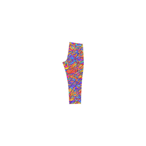 Crazy Color Print Leggings by Juleez Capri Legging (Model L02)