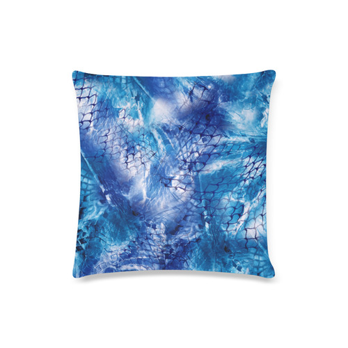 Blue Nautical Design Fishnet Print by Juleez Custom Zippered Pillow Case 16"x16"(Twin Sides)
