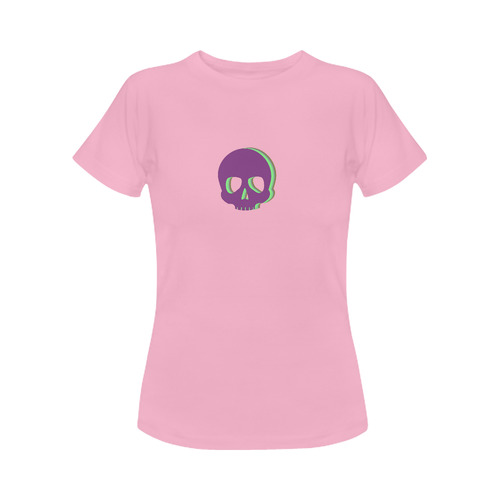 Pink Poison Skull Shirt Women's Classic T-Shirt (Model T17）