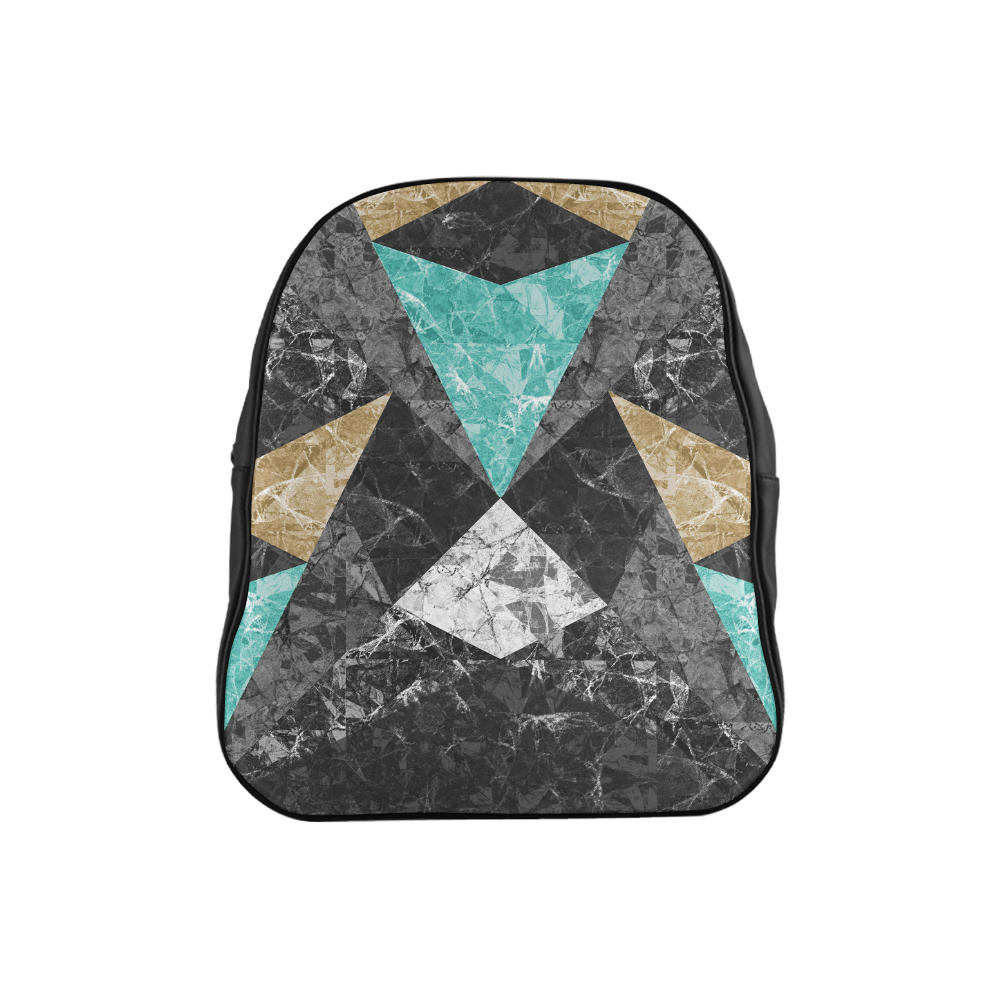 Marble Geometric Background G430 School Backpack (Model 1601)(Small)