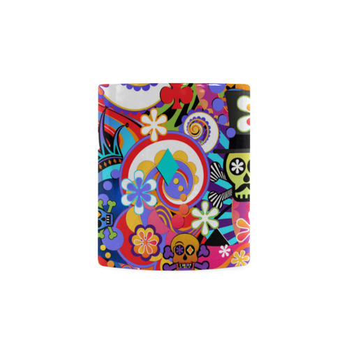 Sugar Skull Colorful Print Mug by Juleez White Mug(11OZ)