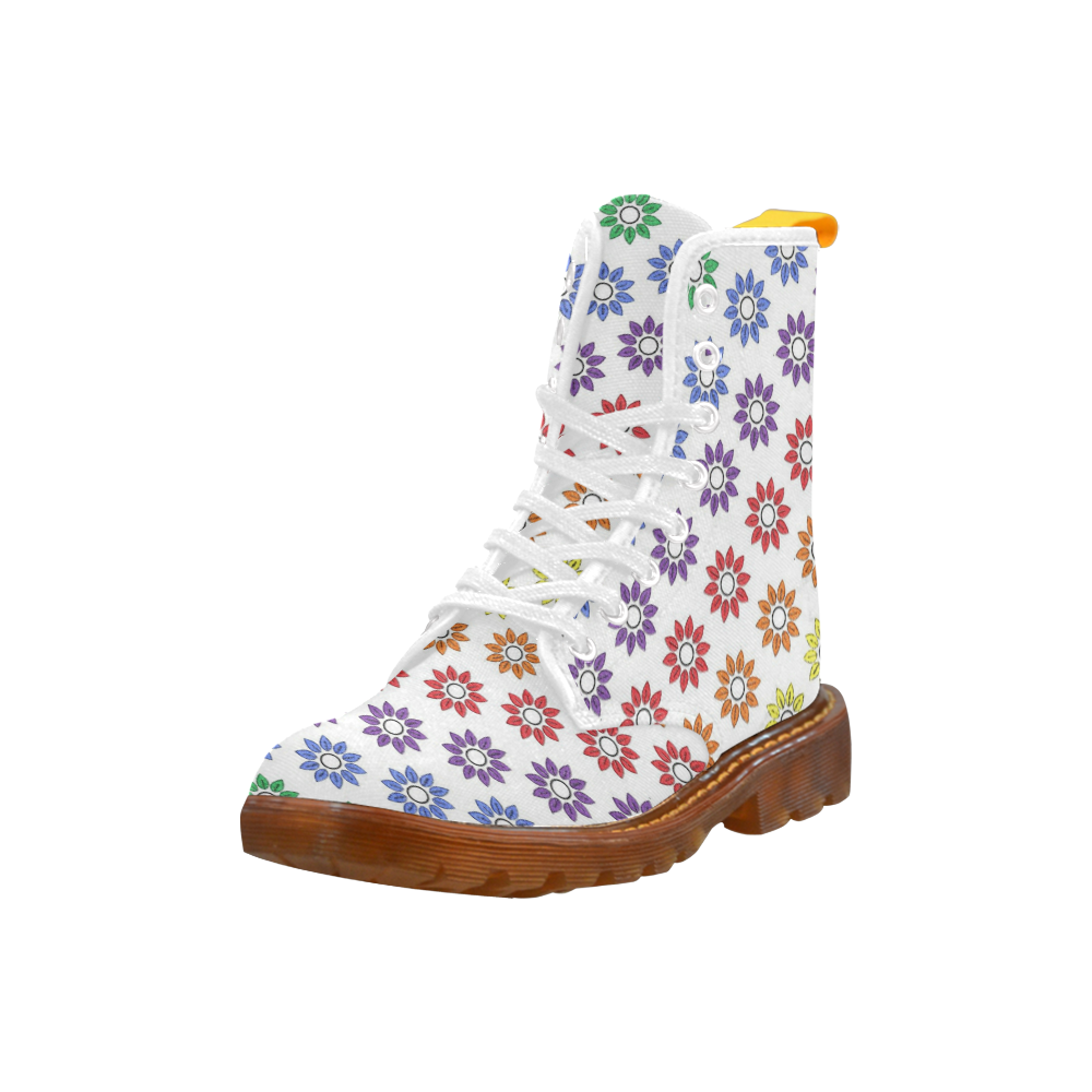 Rainbow Floral Martin Boots For Women Model 1203H