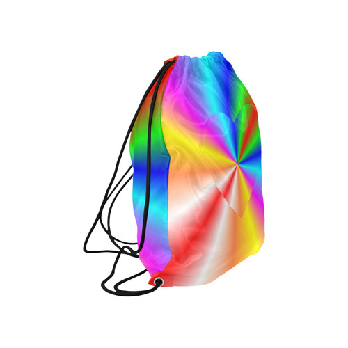 Rainbow Sunburst Love Heart Large Drawstring Bag Model 1604 (Twin Sides)  16.5"(W) * 19.3"(H)