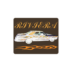 1963 Buick Riviera WHITE ORANGE Rectangle Mousepad