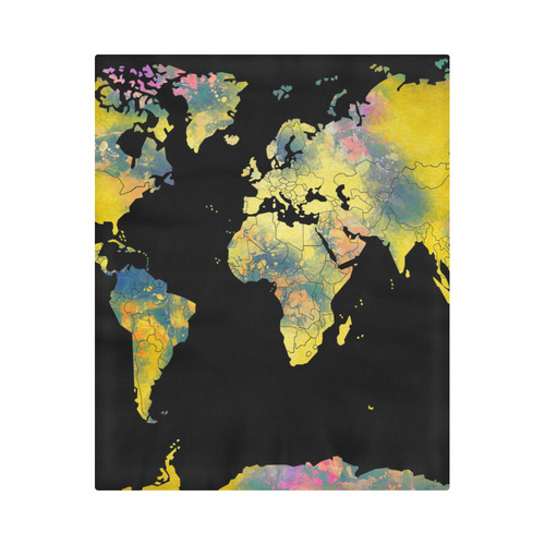 world map Duvet Cover 86"x70" ( All-over-print)