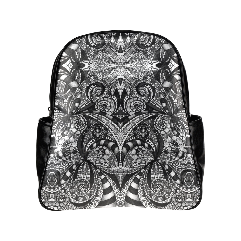 Drawing Floral Zentangle G6B Multi-Pockets Backpack (Model 1636)