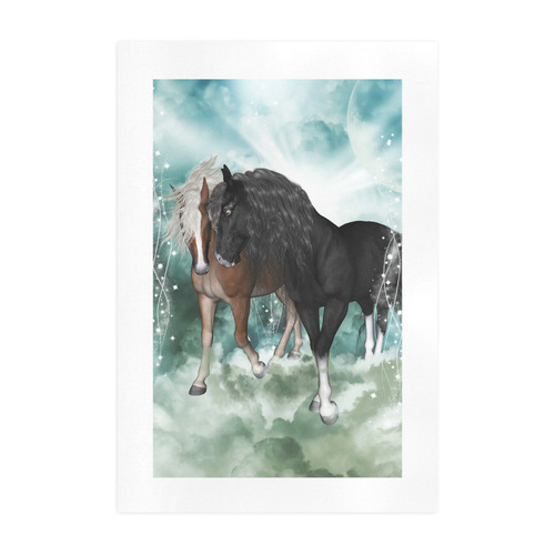 The wonderful couple horses Art Print 19‘’x28‘’