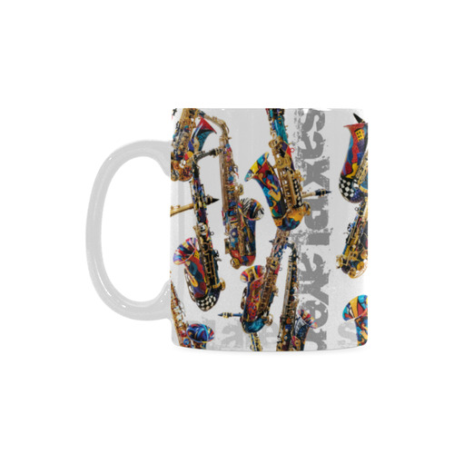 Saxophone Print Colorful Mug White Mug(11OZ)