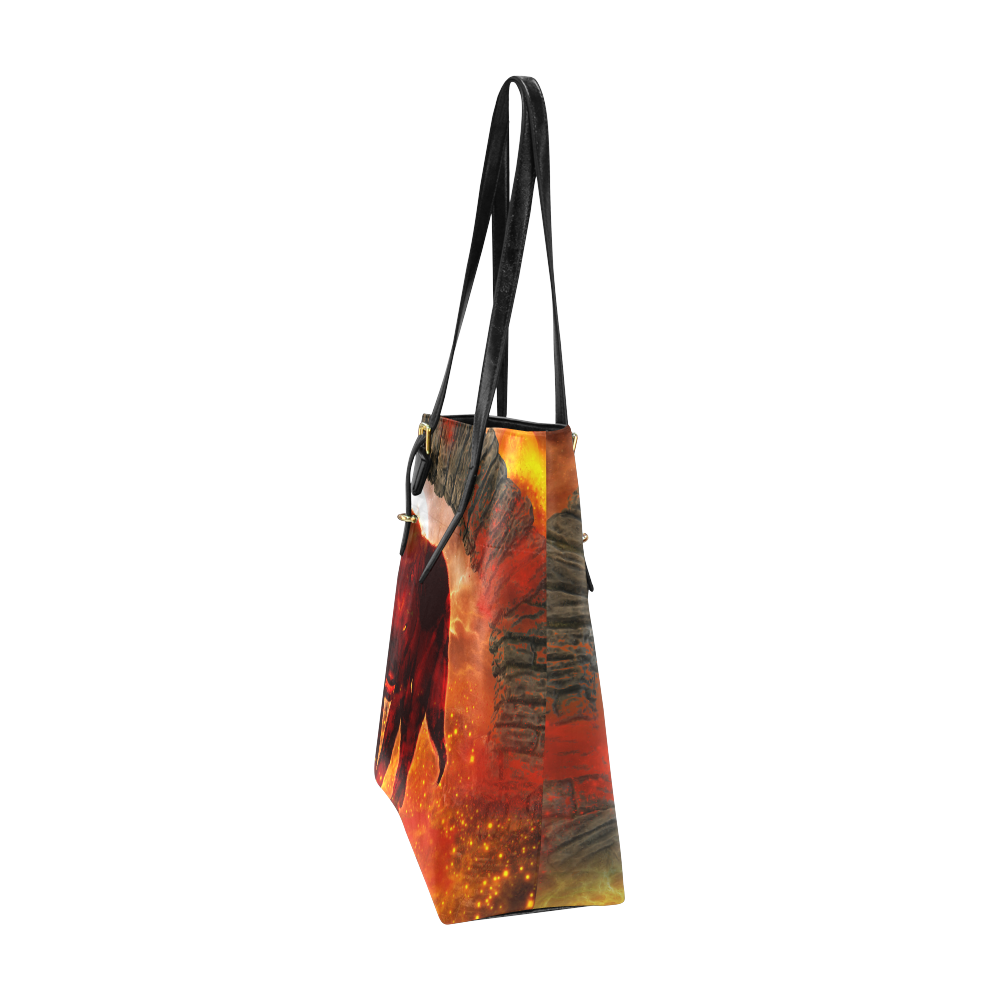 Awesome wolf in the night Euramerican Tote Bag/Small (Model 1655)
