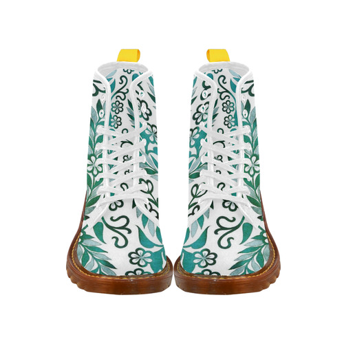 Vintage Floral Embroidery Martin Boots For Women Model 1203H