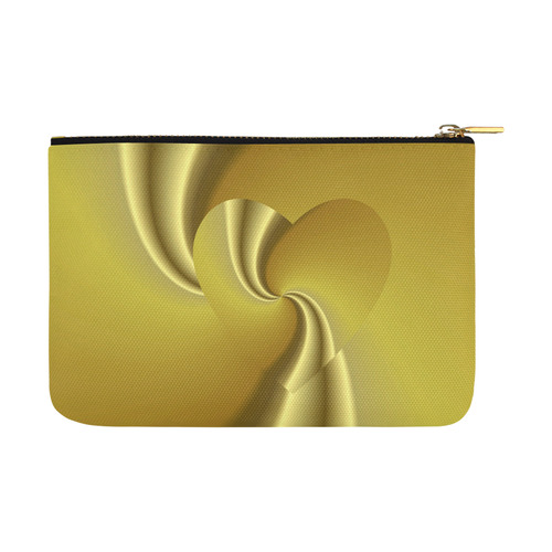 Golden Swirls Love Heart Carry-All Pouch 12.5''x8.5''