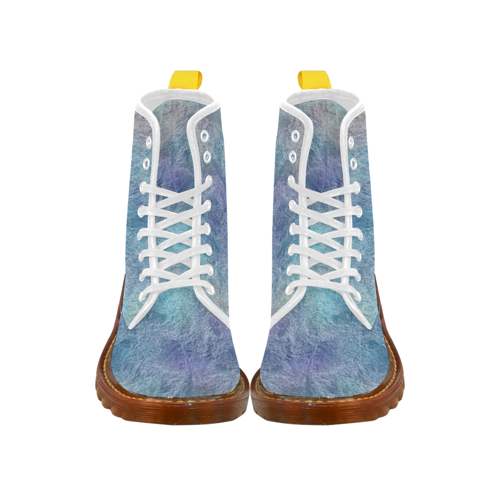 Soothing Cool Tones Abstract Martin Boots For Women Model 1203H