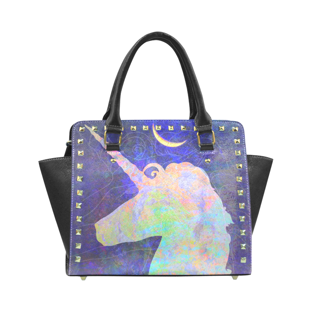 Unicorndreamsthree Rivet Shoulder Handbag (Model 1645)