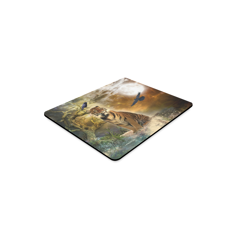 Awesome itger in the night Rectangle Mousepad