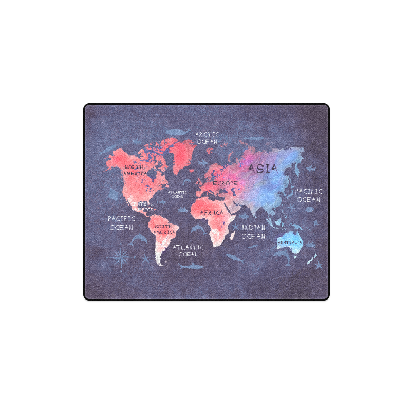 world map Blanket 40"x50" ID D1320650
