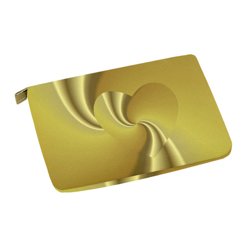 Golden Swirls Love Heart Carry-All Pouch 12.5''x8.5''