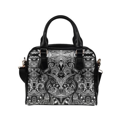 Drawing Floral Zentangle G6B Shoulder Handbag (Model 1634)