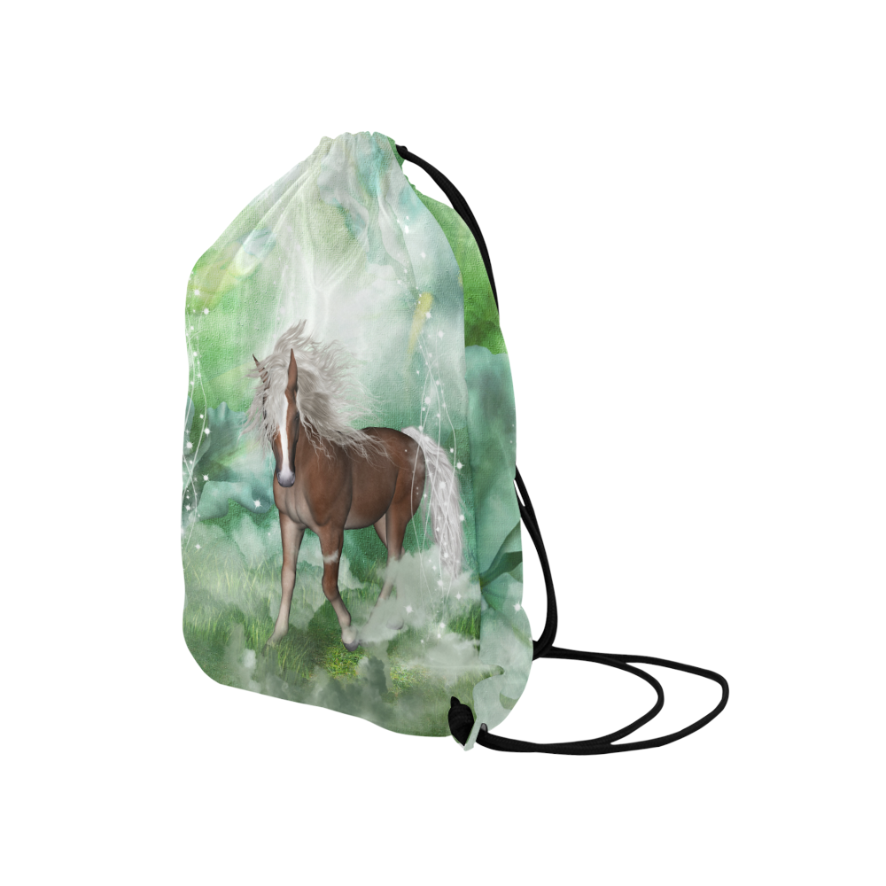 Horse in a fantasy world Medium Drawstring Bag Model 1604 (Twin Sides) 13.8"(W) * 18.1"(H)