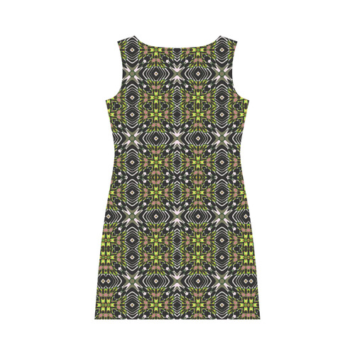 geometric pattern 3 by JamColors Round Collar Dress (D22)