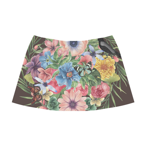 collage_ Spring II _ Gloria Sánchez Mnemosyne Women's Crepe Skirt (Model D16)