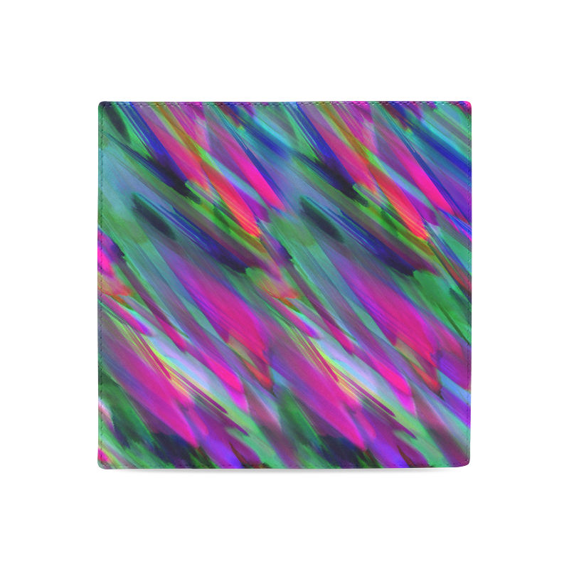 Colorful digital art splashing G400 Women's Leather Wallet (Model 1611)