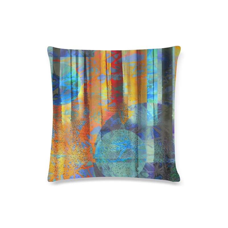 Layeredabstract Custom Zippered Pillow Case 16"x16"(Twin Sides)