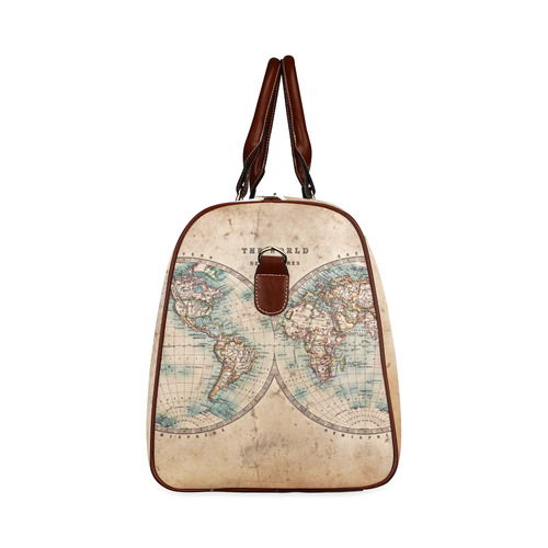 Old World Map Waterproof Travel Bag/Small (Model 1639)
