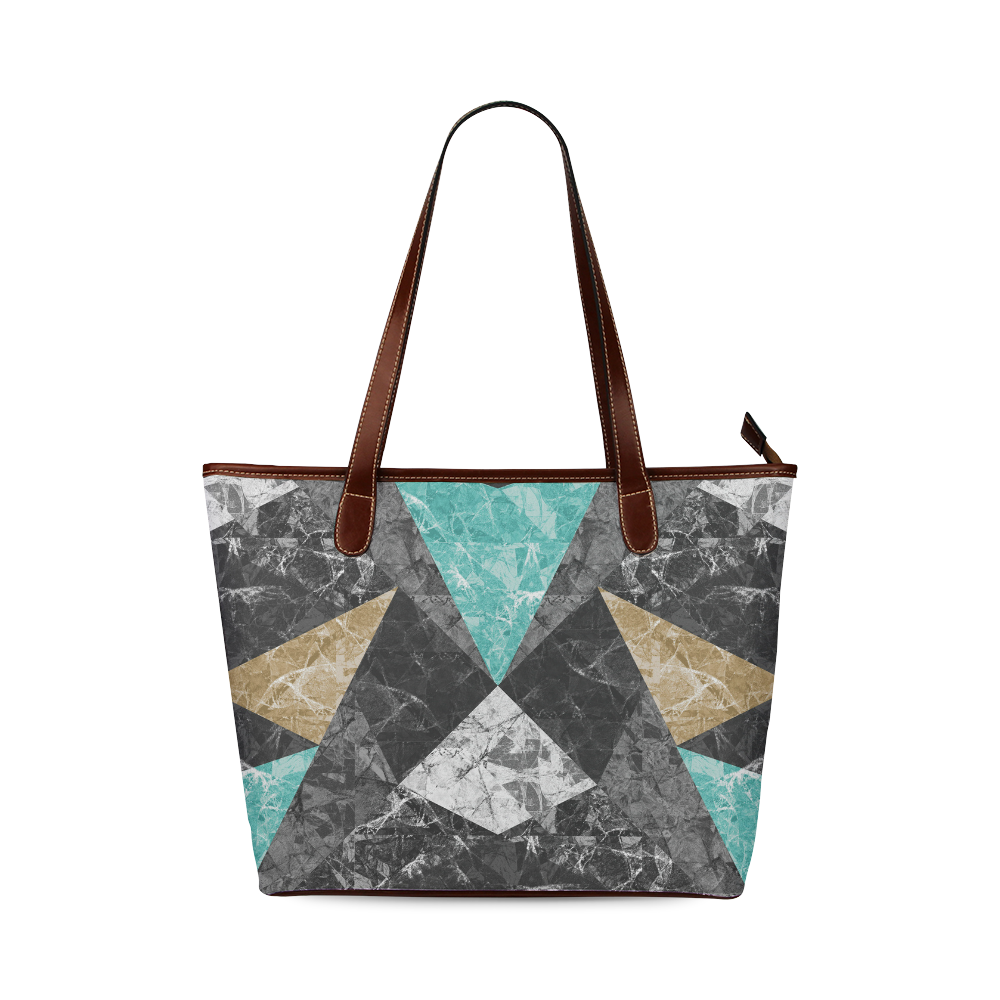 Marble Geometric Background G430 Shoulder Tote Bag (Model 1646)