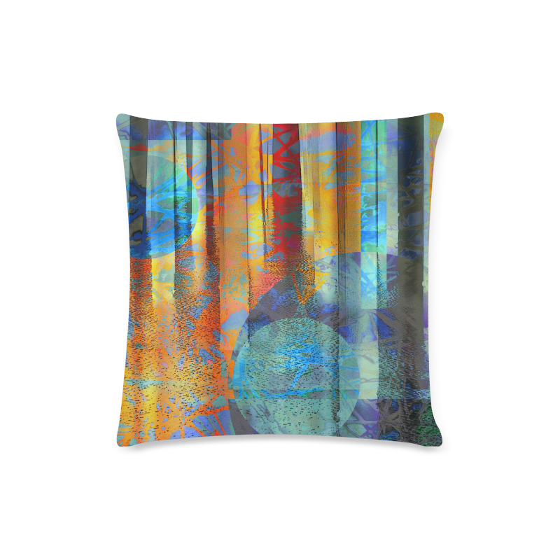 Layeredabstract Custom Zippered Pillow Case 16"x16"(Twin Sides)