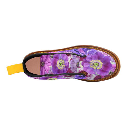 Purple flowers_ Gloria Sanchez1 Martin Boots For Women Model 1203H