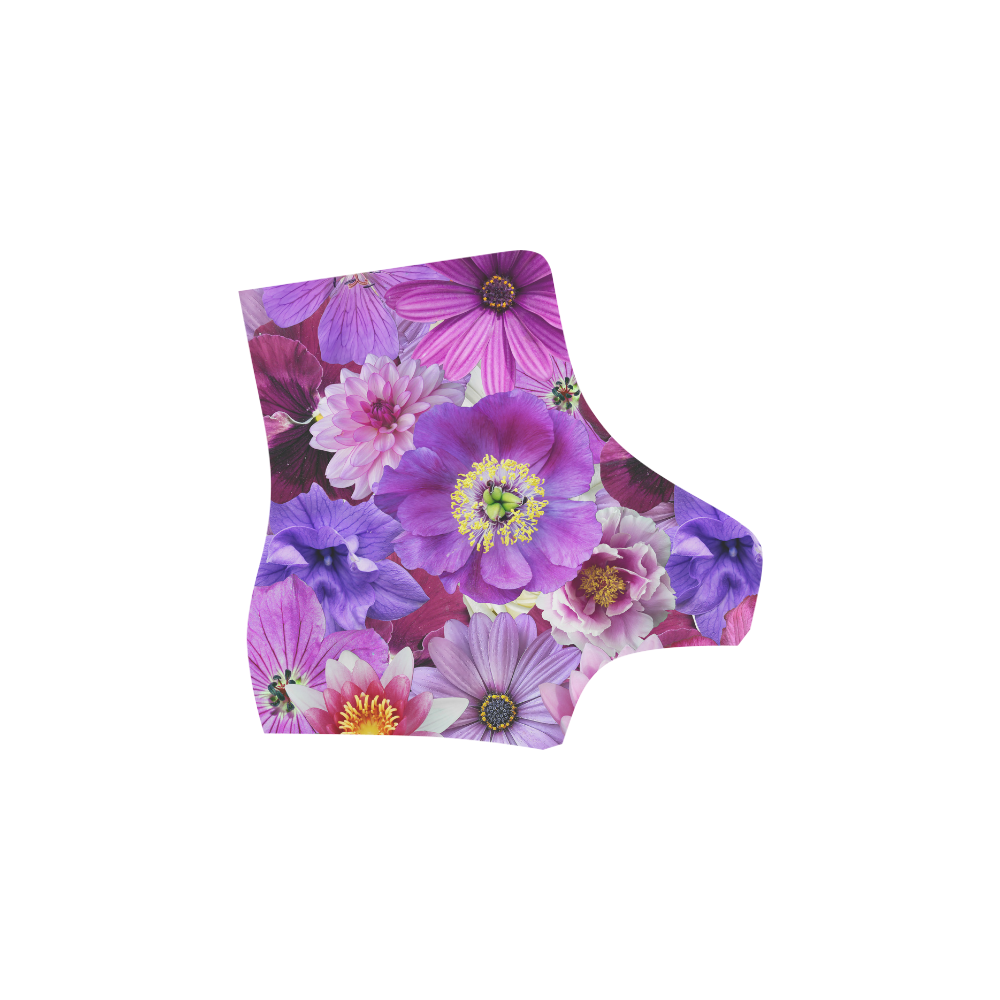Purple flowers_ Gloria Sanchez1 Martin Boots For Women Model 1203H