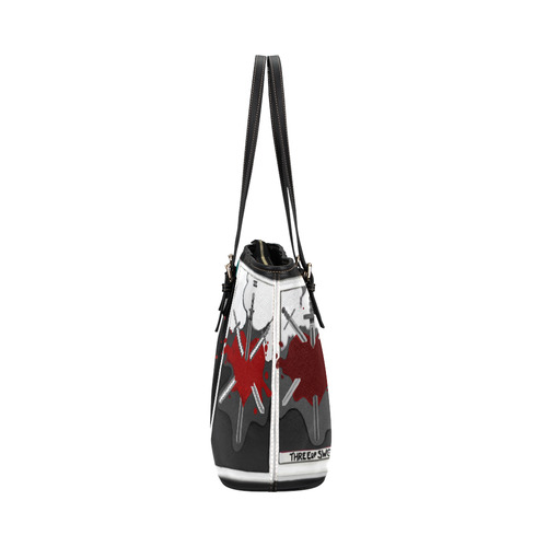 3ofswords Leather Tote Bag/Small (Model 1651)