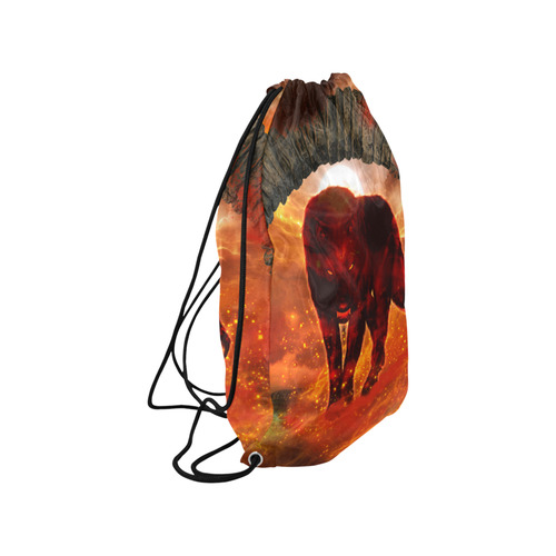 Awesome wolf in the night Small Drawstring Bag Model 1604 (Twin Sides) 11"(W) * 17.7"(H)