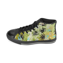 Exotic abstract High Top Canvas Women's Shoes/Large Size (Model 017)