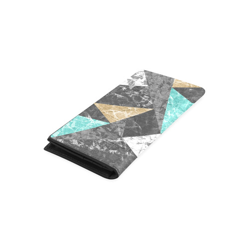 Marble Geometric Background G430 Women's Leather Wallet (Model 1611)